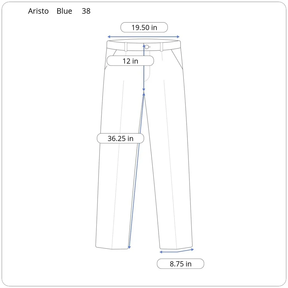 New Aristo 18 Aberdeen Men's 38 Unhemmed Navy Blue Tan Stripe Wool Dress Pants